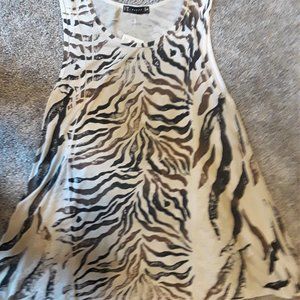Animal print Tunic Top size 10 M